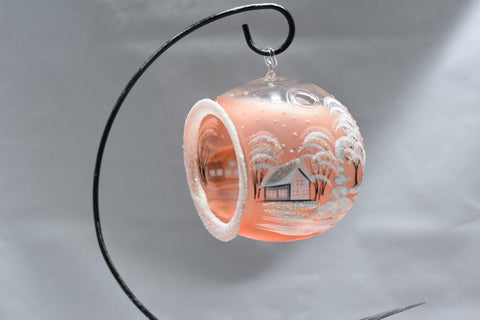 Orange Terrarium Glass Candle Holder