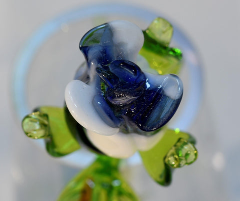 Long Stem Glass Flower Rose