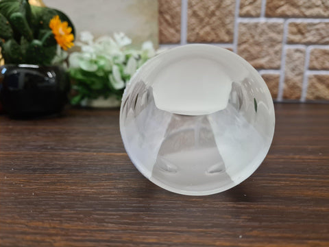 Frosted Glass Double Candle Holder, Hand Crafted in Ukraine, White Church Winter Wonderland, Wonderful Year Round