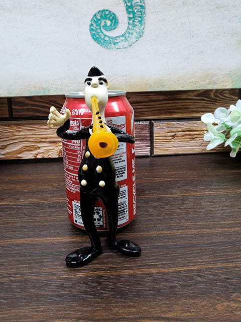 Glass Musician With Clarinet Figurine, Collectible Glass Musician, Murano Quality Gift At A Fraction Of The Price, Handcrafted In Ukraine