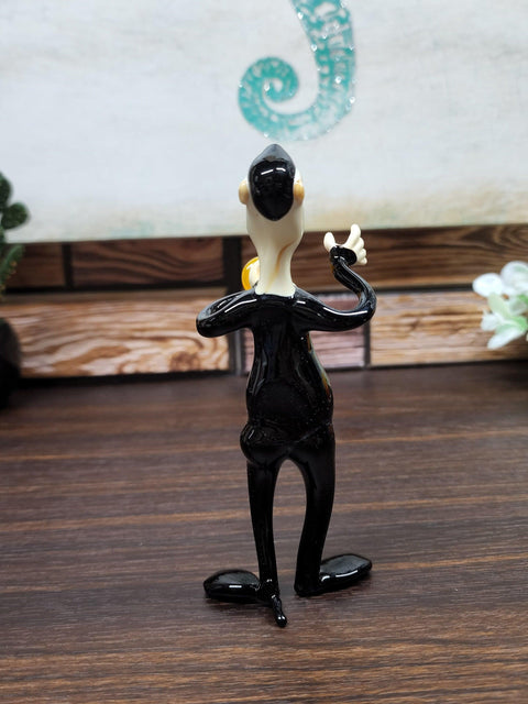 Glass Musician With Clarinet Figurine, Collectible Glass Musician, Murano Quality Gift At A Fraction Of The Price, Handcrafted In Ukraine