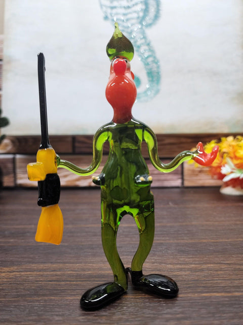 Glass Hunter With Rifle Figurine, Handmade Murano Quality Design - Large