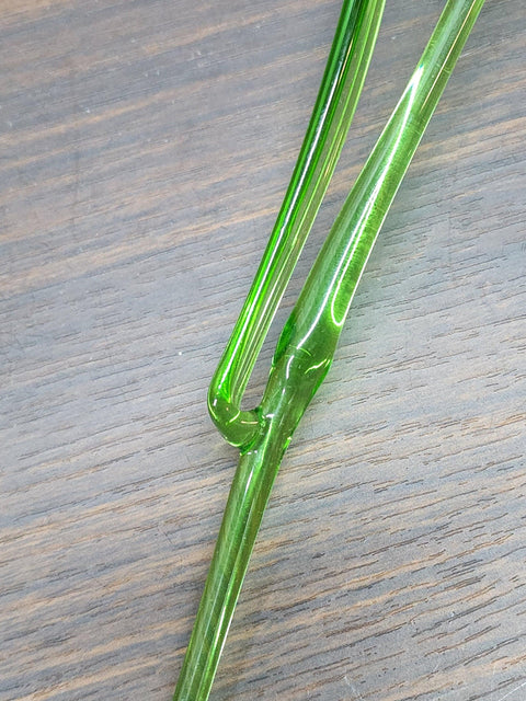 Clear Glass Iris - Handcrafted Long Stem Flower