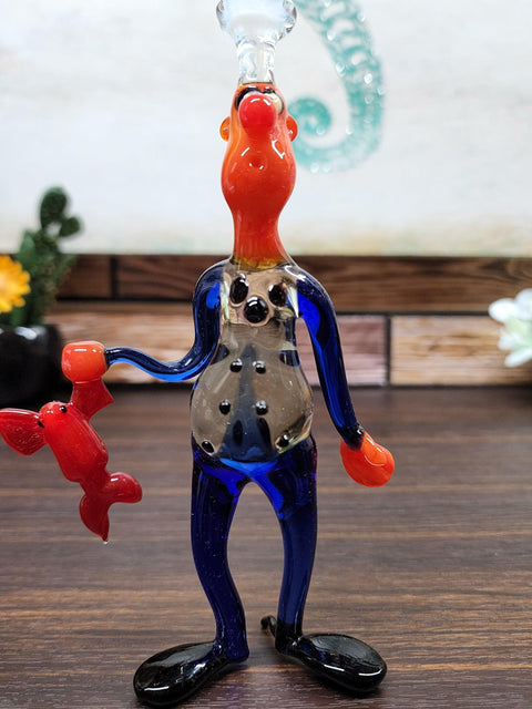 Glass Chef With Lobster Figurine, Collectible Glass Chef, Murano Quality Gift At A Fraction Of The Price, Handcrafted In Ukraine