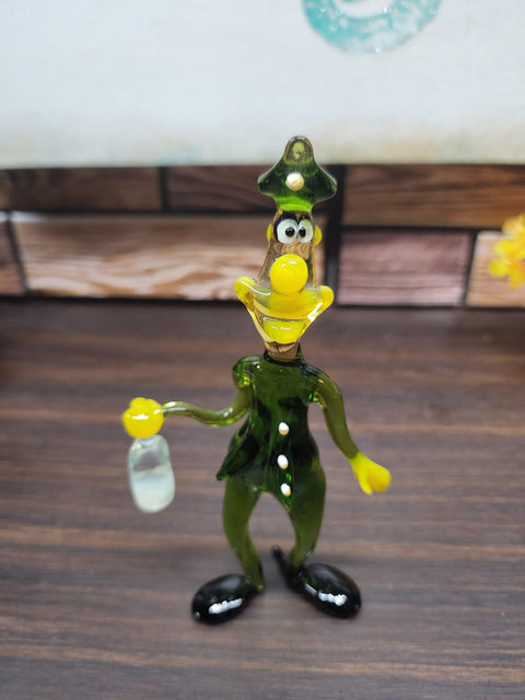 Glass Soldier With Bottle Figurine, Handmade Murano Quality Design - Large