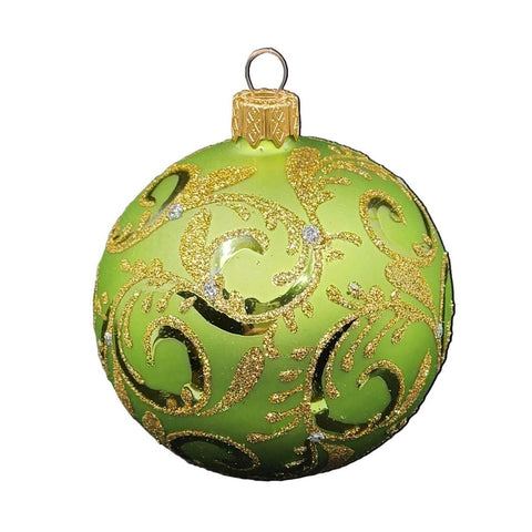 Green Glass Ball Ornament