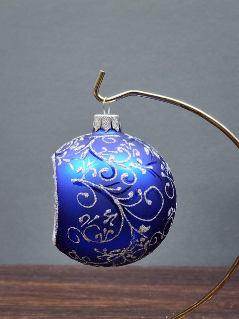 Blue Blown Glass Ornament - Blue Refractor