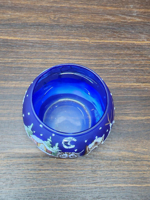 Midsummer Night Ombre Glass Candle Holder - Fun Owl