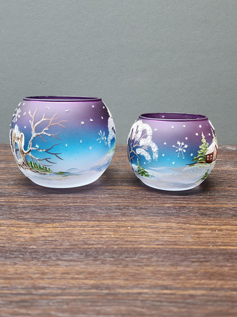 Midsummer Night Ombre Glass Candle Holder - Fun Owl