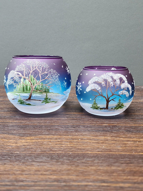 Midsummer Night Ombre Glass Candle Holder - Fun Owl