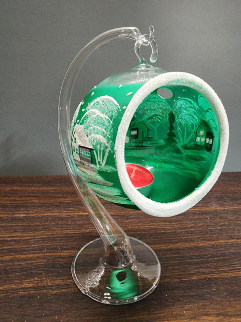 Green Terrarium Glass Candle Holder