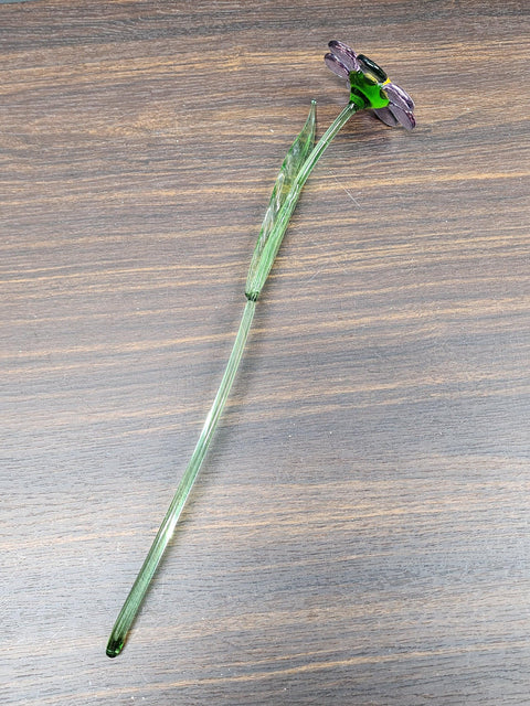 Lavender Glass Daisy - Handcrafted Long Stem Flower