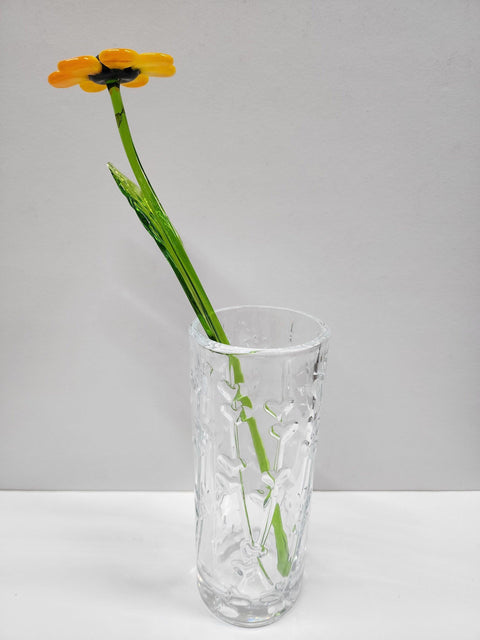 Black Eye Susan, Handcrafted Glass Flower, Hand Made In Ukraine Using Murano Quality Glass, Great Gift For Flower Lovers, 12 Inch Black Eyed Susan