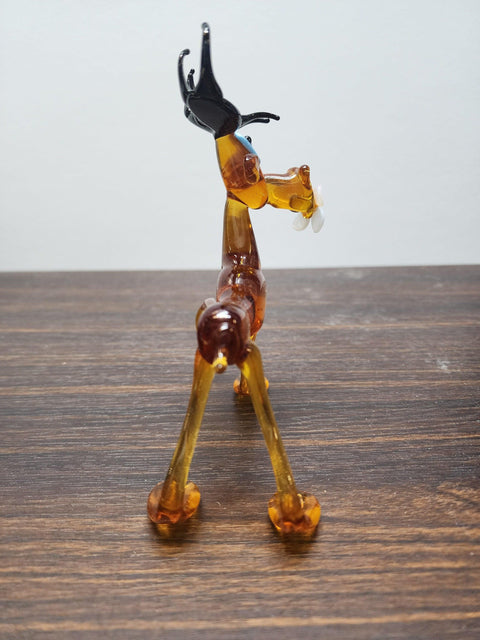 Glass Moose With Daisy Figurine, Collectible Glass Moose, Murano Quality Gift At A Fraction Of The Price, Handcrafted In Ukraine