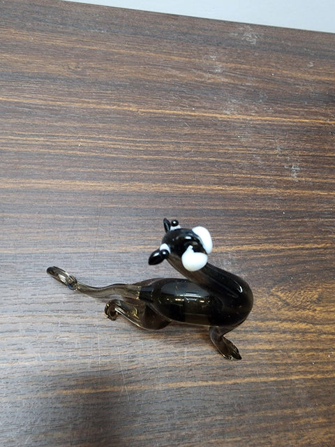Glass Panther Figurine, Collectible Glass Panther, Murano Quality Gift At A Fraction Of The Price, Handcrafted In Ukraine