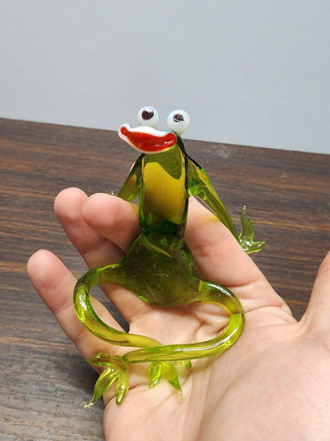 Glass Frog Figurine, Collectible Glass Frog, Murano Quality Gift At A Fraction Of The Price, Handcrafted In Ukraine