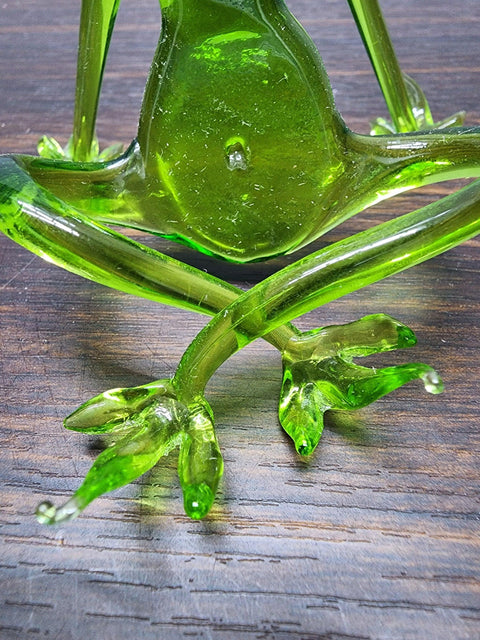 Glass Frog Figurine, Collectible Glass Frog, Murano Quality Gift At A Fraction Of The Price, Handcrafted In Ukraine