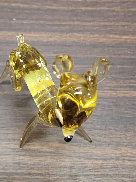 Naturally Colored Glass Figurine - Handcrafted - Deer Design