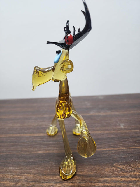 Glass Standing Moose Figurine, Collectible Glass Moose, Murano Quality Gift At A Fraction Of The Price, Handcrafted In Ukraine