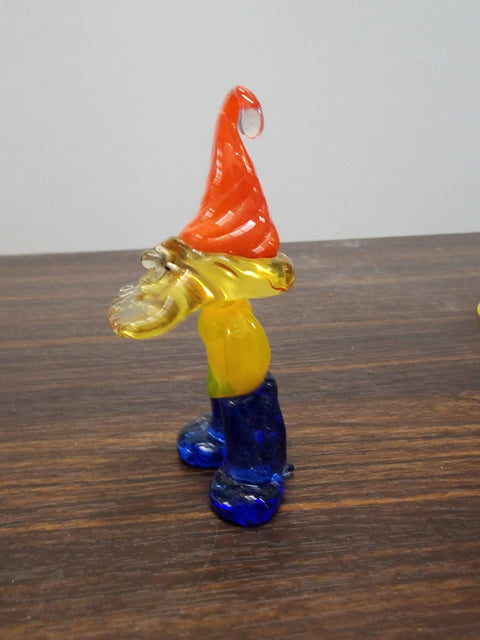 Naturally Colored Glass Figurine - Handcrafted - Gnome Design