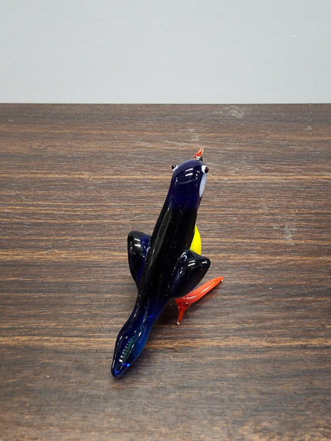 Naturally Colored Glass Figurine - Handcrafted - Bird Design