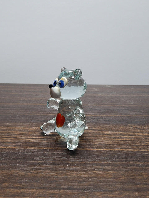 Glass Teddy Bear Figurine, Collectible Glass Teddy Bear, Murano Quality Gift At A Fraction Of The Price, Handcrafted In Ukraine