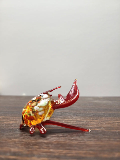 Naturally Colored Glass Figurine - Handcrafted - Crab Design