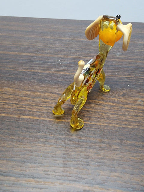 Glass Dog with Marble Pattern Body Figurine, Collectible Glass Dog, Murano Quality Gift At A Fraction Of The Price, Handcrafted In Ukraine