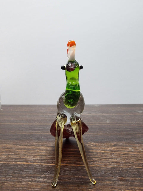 Glass Peacock Figurine, Collectible Glass Peacock, Murano Quality Gift At A Fraction Of The Price, Handcrafted In Ukraine