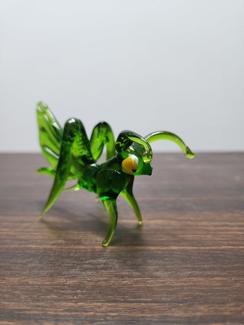 Glass Grasshopper Figurine, Collectible Glass Grasshopper, Murano Quality Gift At A Fraction Of The Price, Handcrafted In Ukraine