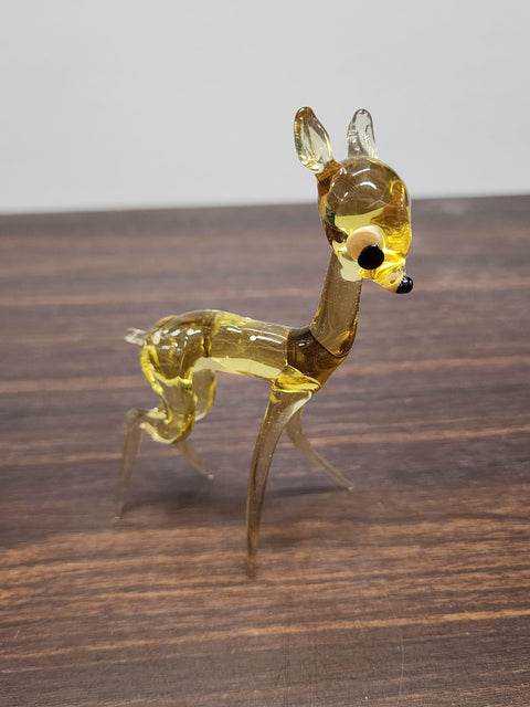Glass Deer Figurine, Collectible Glass Deer, Murano Quality Gift At A Fraction Of The Price, Handcrafted In Ukraine