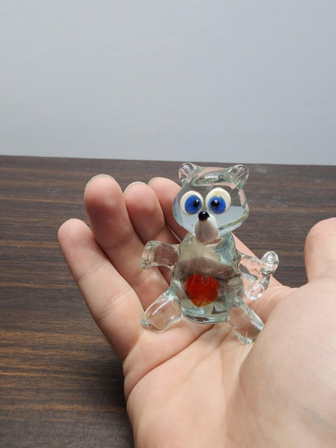 Glass Teddy Bear Figurine, Collectible Glass Teddy Bear, Murano Quality Gift At A Fraction Of The Price, Handcrafted In Ukraine