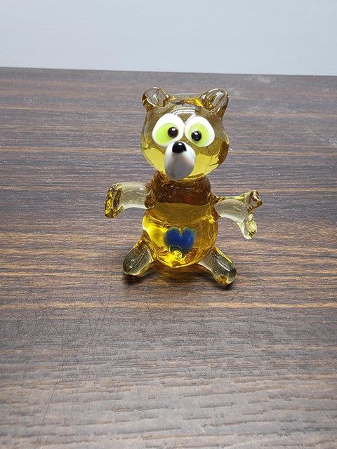 Glass Teddy Bear Figurine, Collectible Glass Teddy Bear, Murano Quality Gift At A Fraction Of The Price, Handcrafted In Ukraine