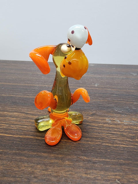 Glass Dachshund with Ball Figurine, Collectible Glass Dachshund, Murano Quality Gift At A Fraction Of The Price, Handcrafted In Ukraine