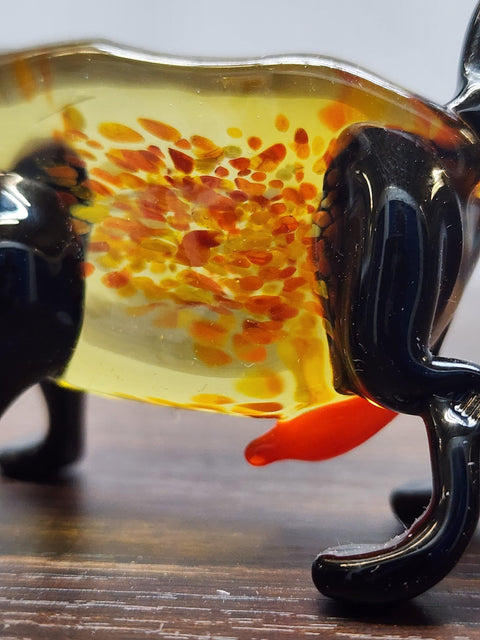 Naturally Colored Glass Figurine - Handcrafted - Goat Design