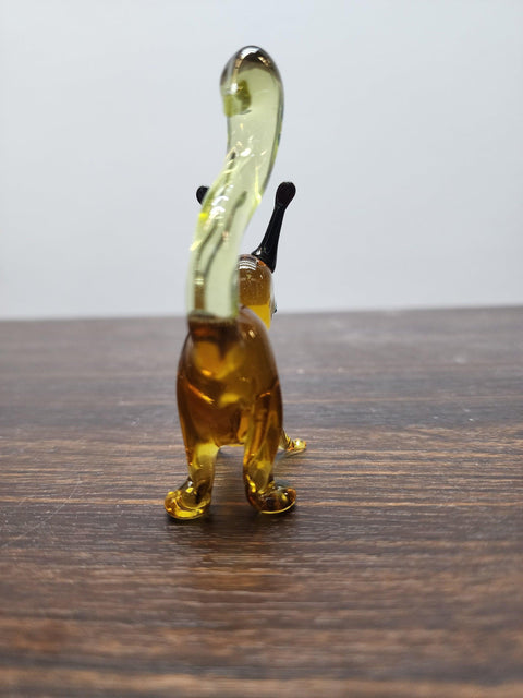 Naturally Colored Glass Figurine - Handcrafted - Squirrel Design