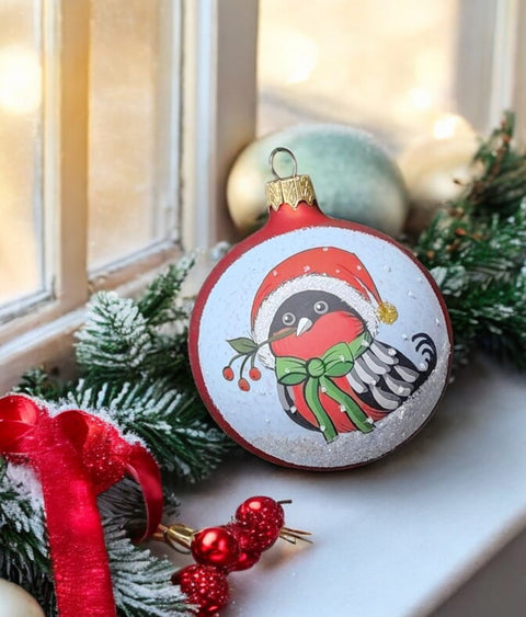 Red Glass Ball Ornament