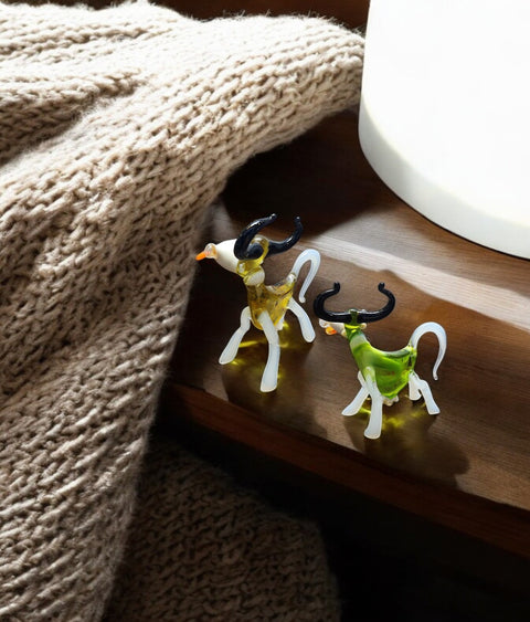 Glass Cow Figurine, Collectible Glass Cow, Murano Quality Gift At A Fraction Of The Price, Handcrafted In Ukraine