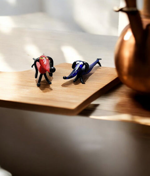 Glass Dachshund Figurine, Collectible Glass Dachshund, Murano Quality Gift At A Fraction Of The Price, Handcrafted In Ukraine