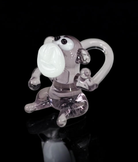 Purple Monkey Figurine, Mini Glass Murano Quality Lampworking Glass Figurine, Hand Made In Ukraine, A Great Addition To Your Collection