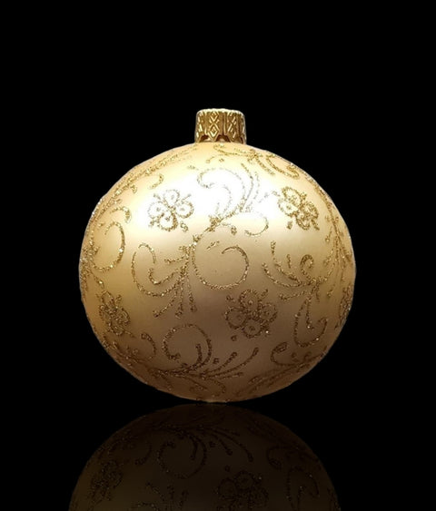 Gold Blown Glass Ornament - Handcrafted - Radiant Modern Design