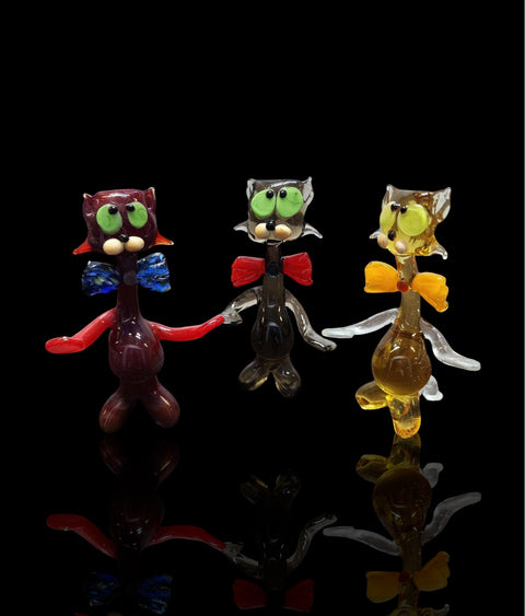 Glass Cat Figurine