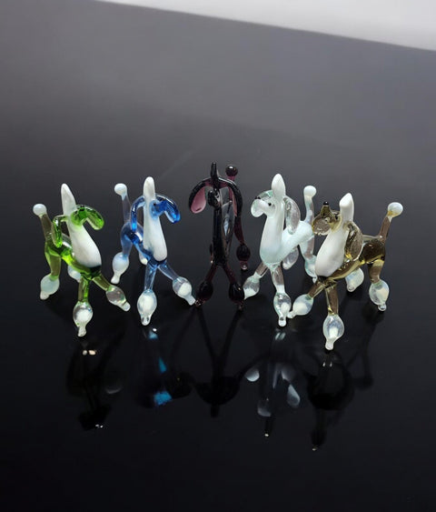 Glass Poodle Figurine, Collectible Glass Poodle, Murano Quality Gift At A Fraction Of The Price, Handcrafted In Ukraine