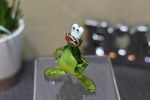 Glass Frog Figurine, Collectible Glass Frog, Murano Quality Gift At A Fraction Of The Price, Handcrafted In Ukraine