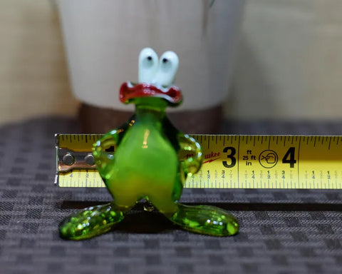 Glass Frog Figurine, Collectible Glass Frog, Murano Quality Gift At A Fraction Of The Price, Handcrafted In Ukraine