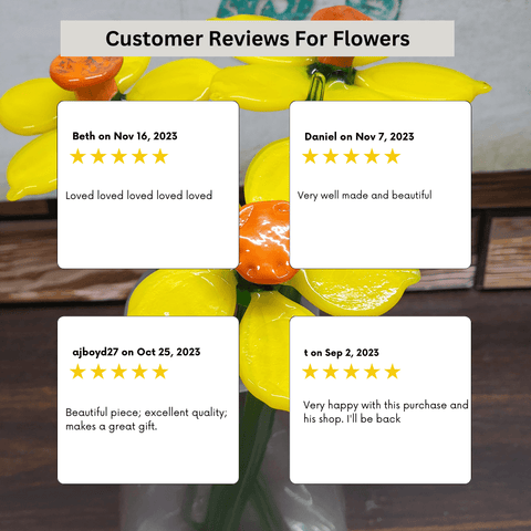Yellow Glass Daffodil, Handcrafted Glass Flower, Hand Made In Ukraine Using Murano Quality Glass, Great Gift For Flower Lovers, 6 Inch Daffodil