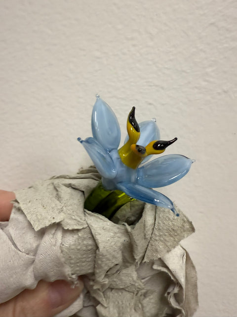 Light Blue Glass Lily, Handcrafted Glass Flower, Hand Made In Ukraine Using Murano Quality Glass, Great Gift For Flower Lovers, 6 Inch Lily (Copy)