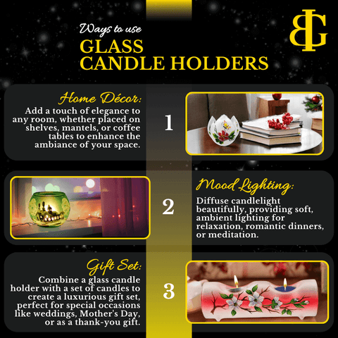 Frosted - Double Candle Holder - Butterfly