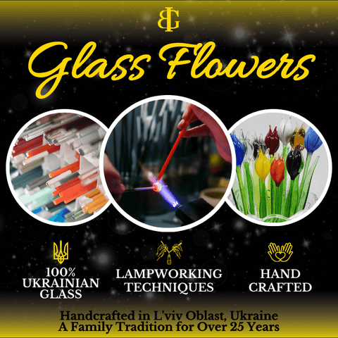 Yellow Glass Bell, Handcrafted Glass Flower, Hand Made In Ukraine Using Murano Quality Glass, Great Gift For Flower Lovers, 6 Inch Bellflower