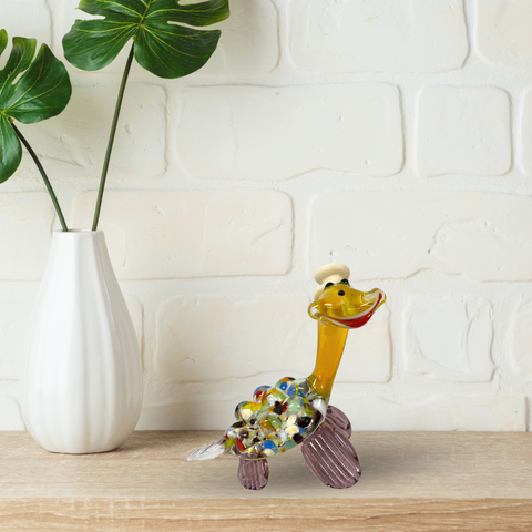 Purple Glass Turtle with Hat Figurine, Collectible Glass Turtle, Murano Quality Gift At A Fraction Of The Price, Handcrafted In Ukraine